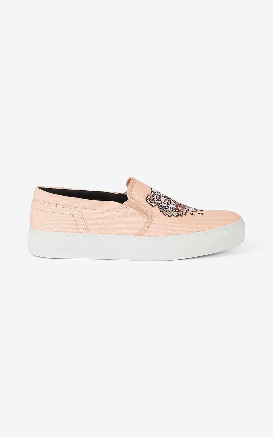 Zapatillas Kenzo K Skate Tiger slip on Mujer Beige PGE280647